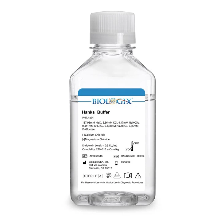 Hanks Buffer (1×) ( Without Ca2+&Mg2+), 500ml/1000ml