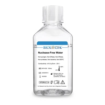 Agua sin nucleasa, 100 ml/500 ml