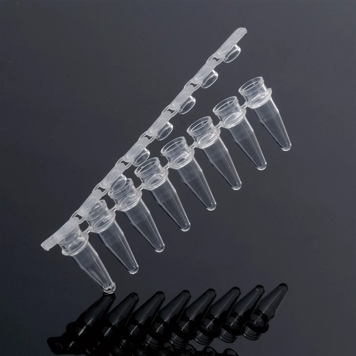 0.2ml 8 Strip Flat Cap Dome Cap Pcr Tubes