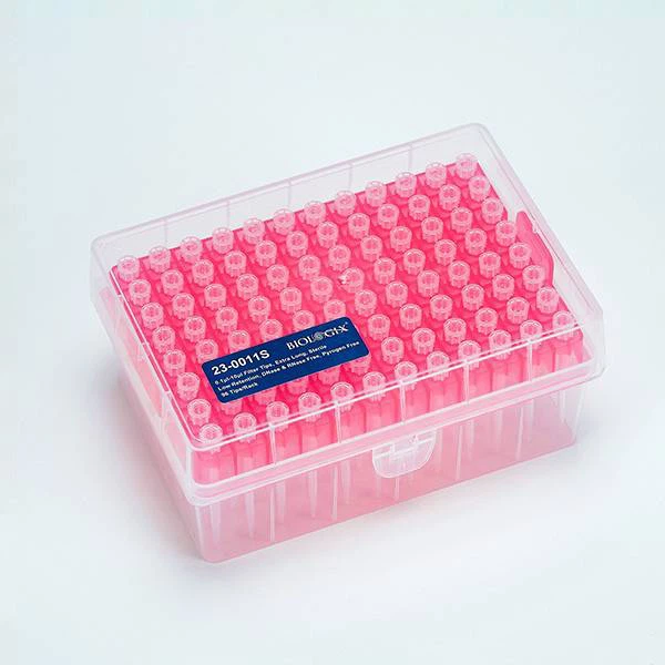 10ul Filtered Pipette Tips, Extra-long, Clear, Sterile, Rack