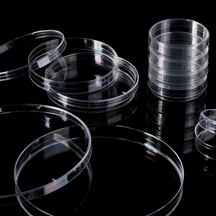 60mm, 90mm, 150mm Sterile Transparent Petri Dish With Vented