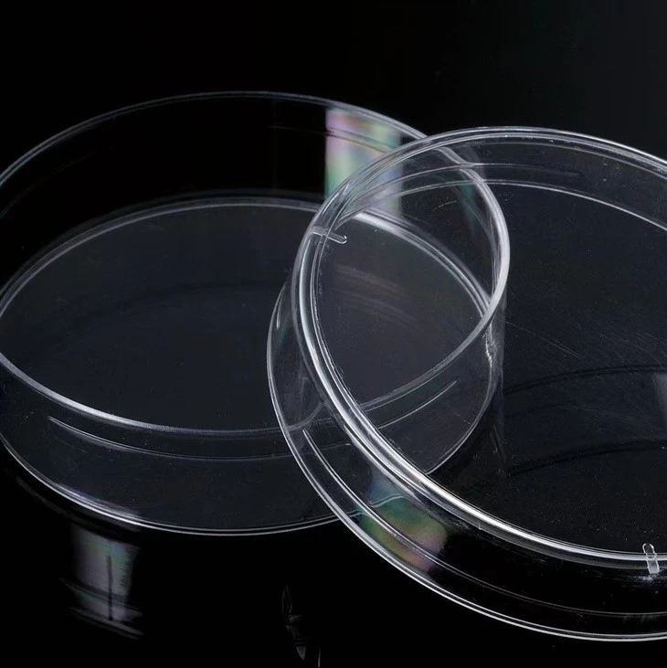 Plato de Petri transparente estéril de 60mm, 90mm, 150mm con ventilación
