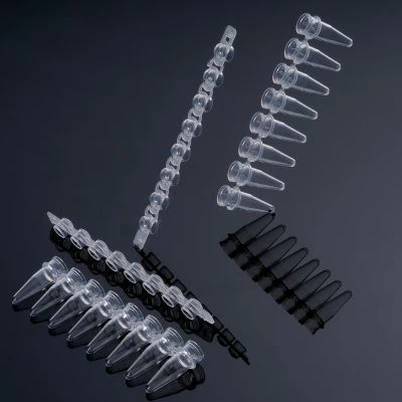 0.2ml 8-Strip PCR Tubos Flat-top / Dome-shaped Diseño / fabricación de alta calidad