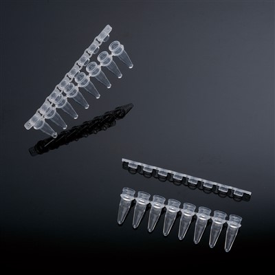 8-tiras de tubos PCR planos y abovedados