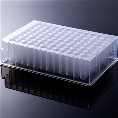 Placa de pocillos profundos con fondo en U, redonda, de 96 pocillos, 2 ml