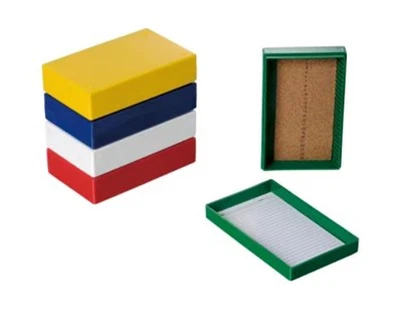 ABS Cork Lining Caja de almacenamiento para diapositivas de 100 plazas