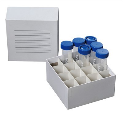 Caja de cartón para tubos de centrífuga de 50 ml, 16 pocillos