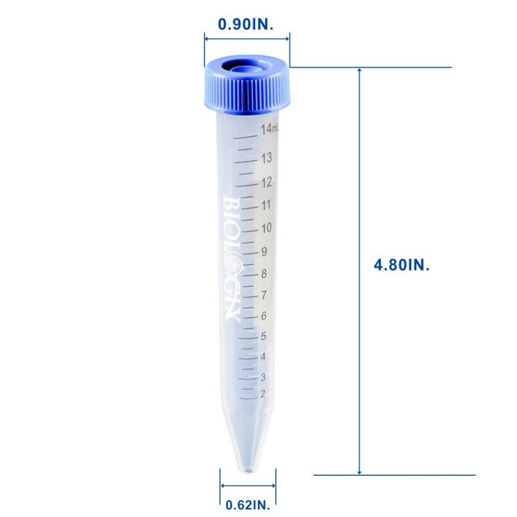 50ml High Quality Flat Cap Conical Bottom PP Centrifuge Tube
